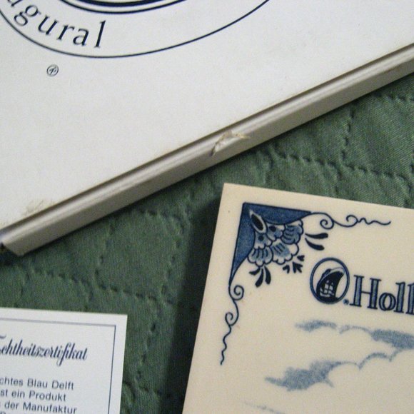 Holland America MS Ryndam Blue Delft Vintage Tile Trivet - Picture 4 of 10